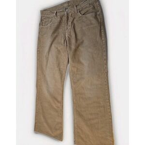 Women's 7 For All Mankind Corduroy Jeans Size 33 Made In USA Pants Bootcut Brown